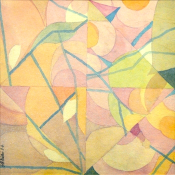 Untitled, Painting by Jeff Mistri, Watercolour on Board, 10.5 X 10.5 inches